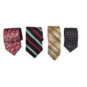 Vintage Wembley men's ties Multicolored 100 % polyester 4pk